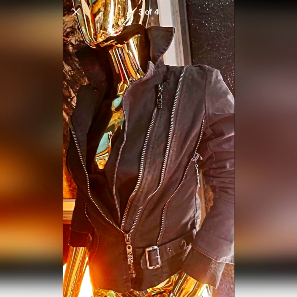 Awesome Motorcycle, Punk Multi Zipper Jacket! 😎🤩😛